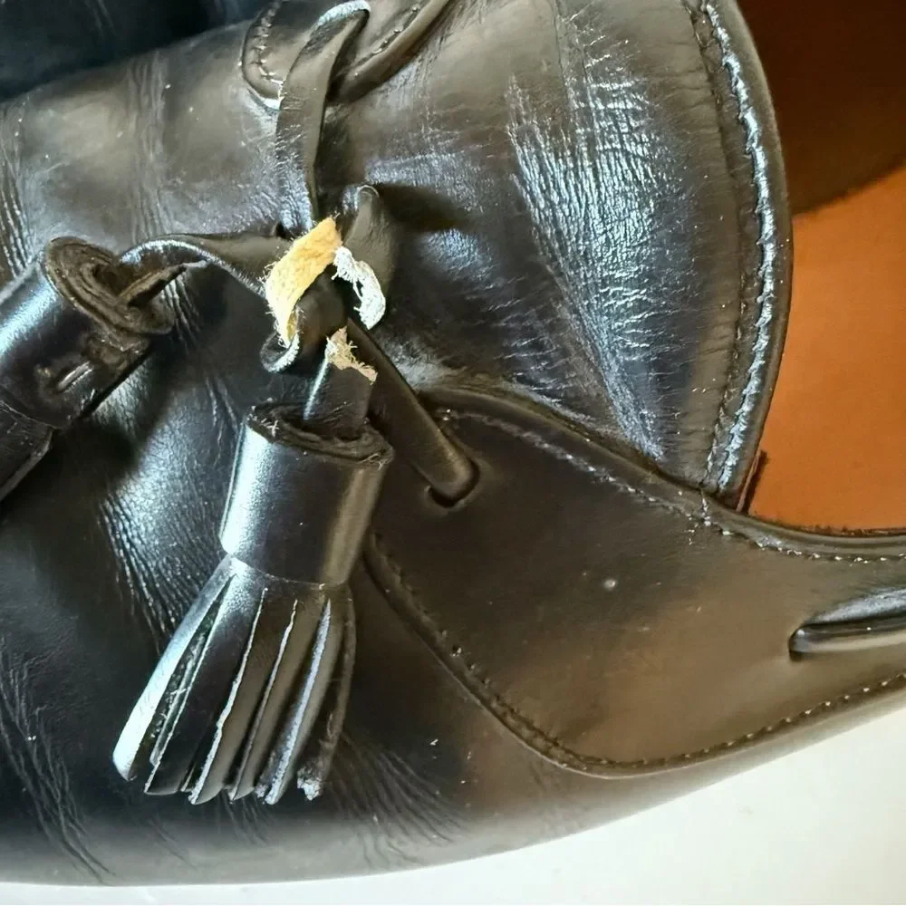 Allen Edmonds  Black Leather Tassel Loafer Dress Shoes Size 11.5 B Slip On